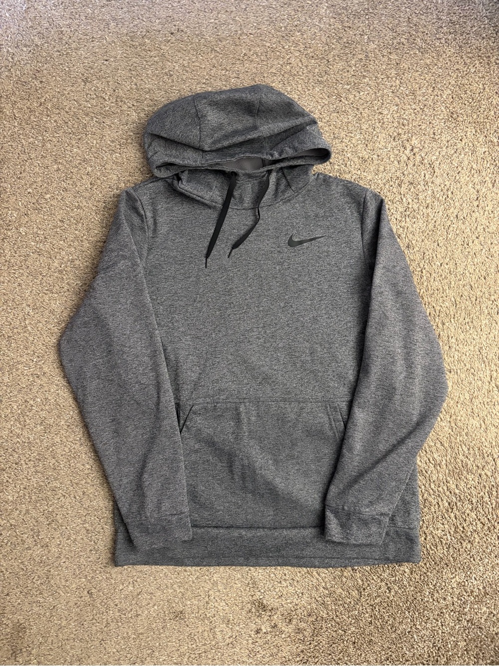 Nike Heather Gray Hooded Pullover Sweatshirt